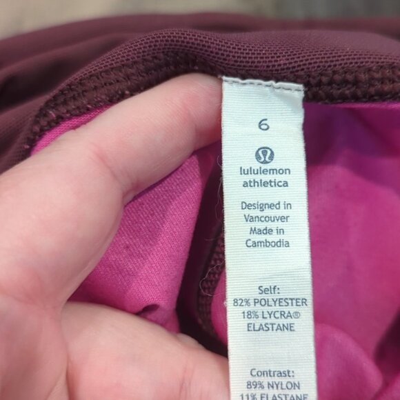 Lululemon Sweaty Endeavor Tight Star Pixel Raspberry Bordeaux Drama / Bordeaux - Picture 13 of 14